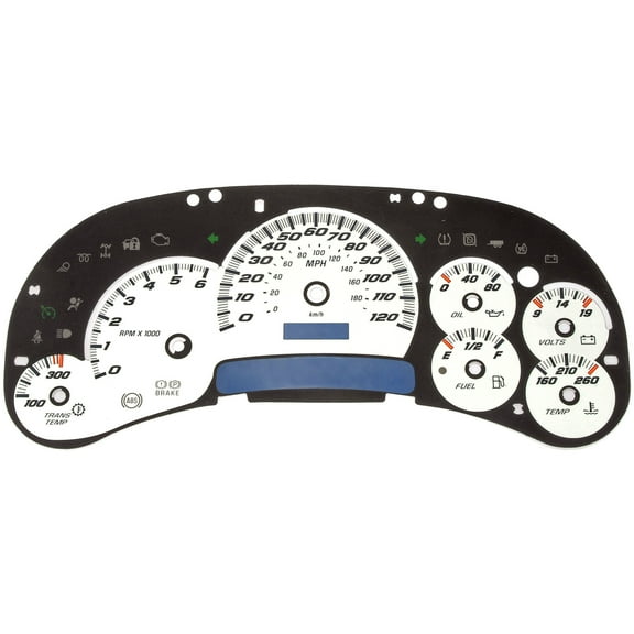 Dorman 10-0105B Instrument Cluster Upgrade Kit -White With Transmission Temperature for Specific Cadillac / Chevrolet / GMC Models
