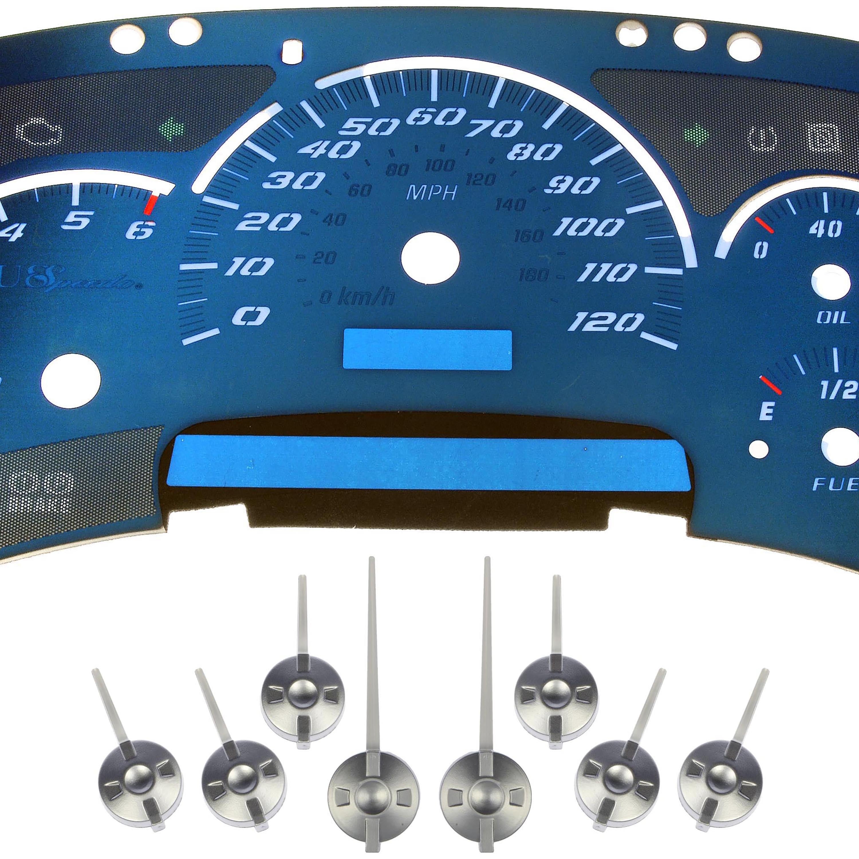 Dorman 10-0107B Instrument Cluster Upgrade Kit -Aqua With Transmission Temperature for Specific Models