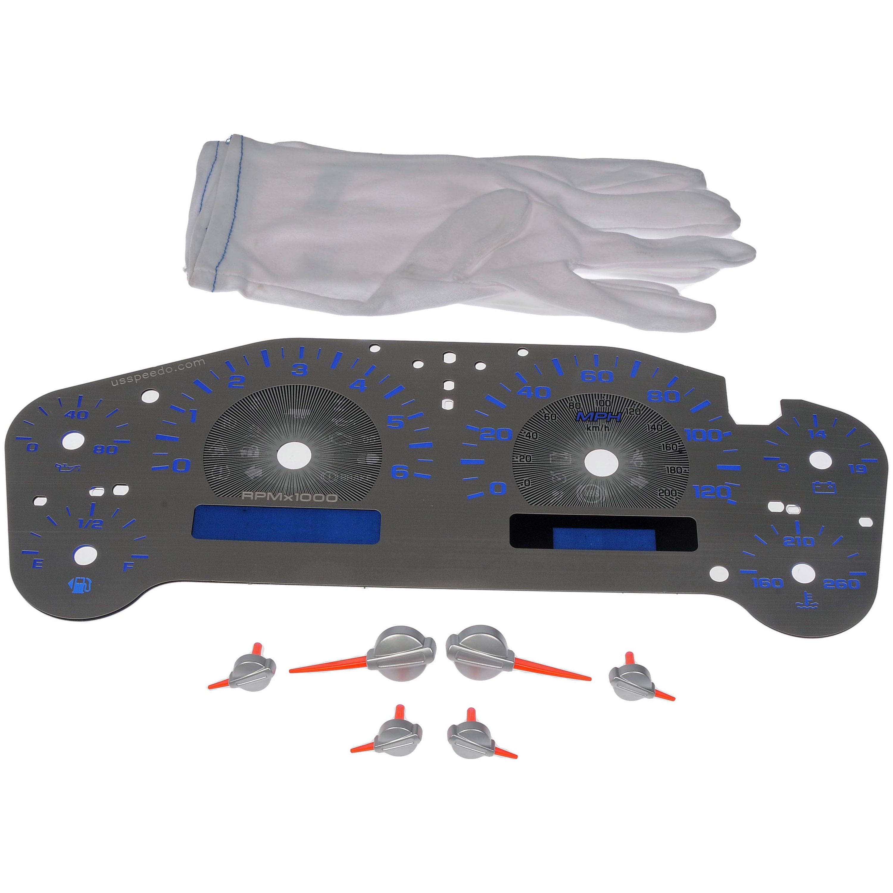 Dorman 10-0108B Instrument Cluster Upgrade Kit - Stainless Steel With Transmission Temperature for Specific Chevrolet / GMC Models Fits select: 2008-2012 CHEVROLET SILVERADO, 2007-2012 GMC SIERRA