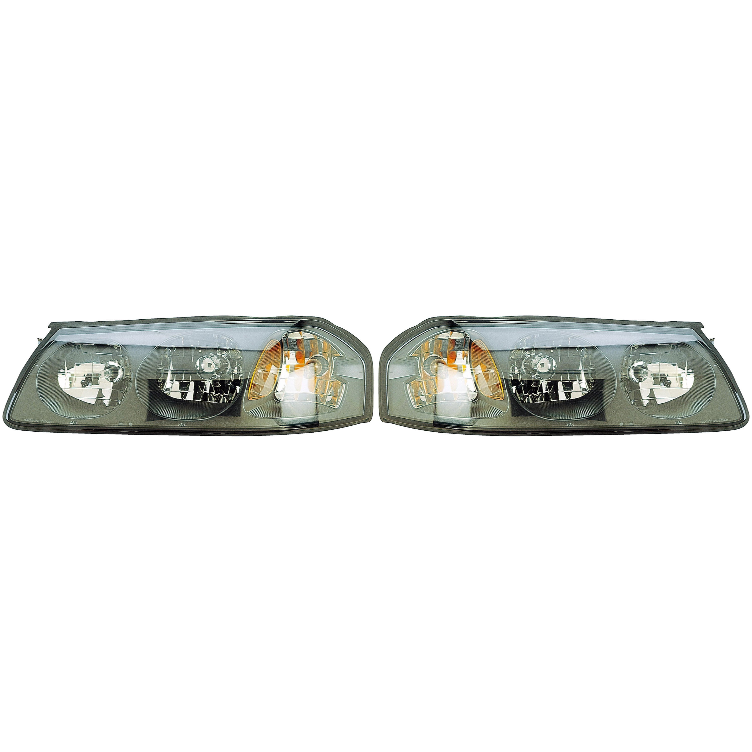Chrome Housing Clear Lens Headlights Replacement Headlights Headlamps Set  For 2006-2013 Chevy Impala \u0026 2007 Monte Carlo - Halogen, DOT Compliant  Headlights For Chevrolet Monte Carlo, image size:3000x3000