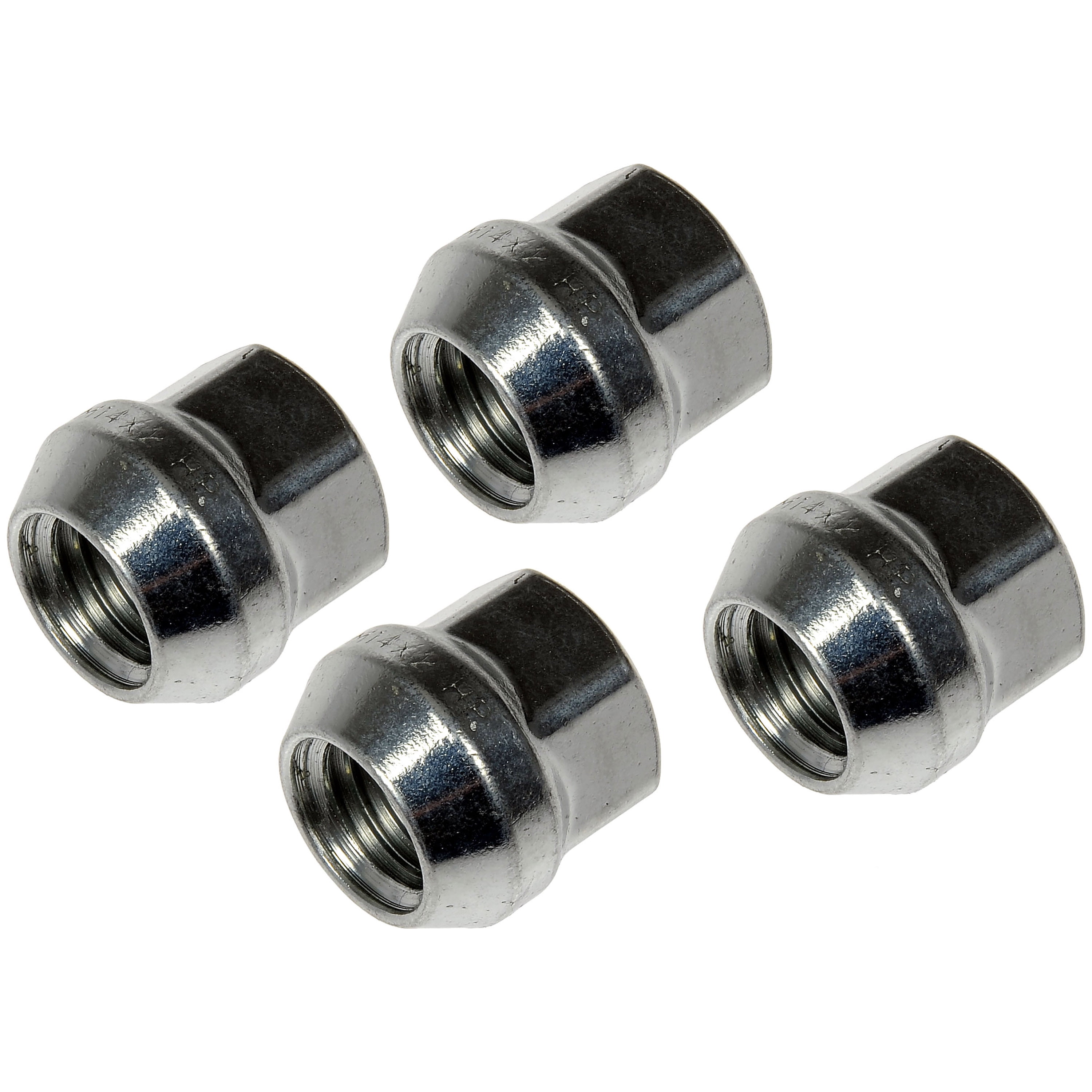 LEATHER FACTORY NUTS Dorman HELP Wheel Lug Nut Chrome Pack of 4 Carbon Steel for