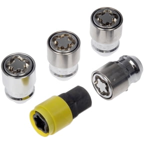 Dorman 712-281 Wheel Lock Set for Specific Models, Chrome (Pack of 5) Fits select: 1991-2019 FORD EXPLORER, 2007-2014 FORD EDGE