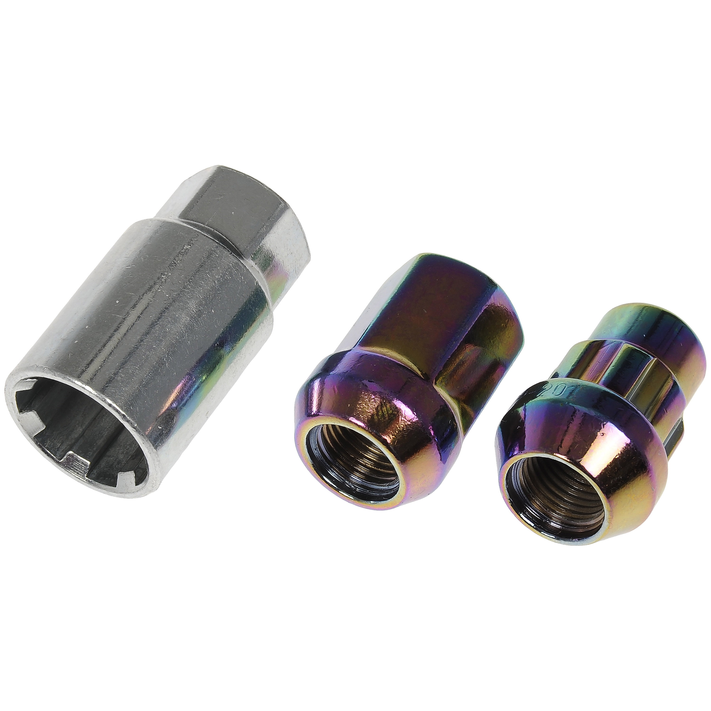 Dorman 713-275G Wheel Lug Nut for Specific Models, Rainbow/Neo-Chrome (Pack of 20)
