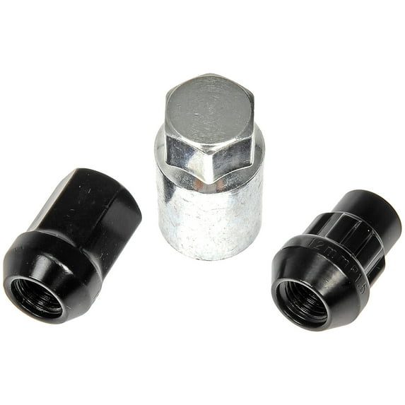 Dorman 713-375A Wheel Lug Nut for Specific Models, Black Chrome (Pack of 20)