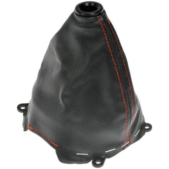 Dorman 76802 Shift Boot Black Red Stitch for Specific Honda Models, Black