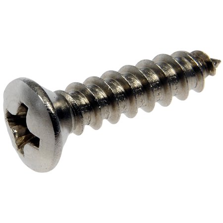 Dorman 784-115D Self Tapping Screws - Stainless Steel - Oval Head - No.8 X 1/2 In., 3/4 In. (Pack of 8)