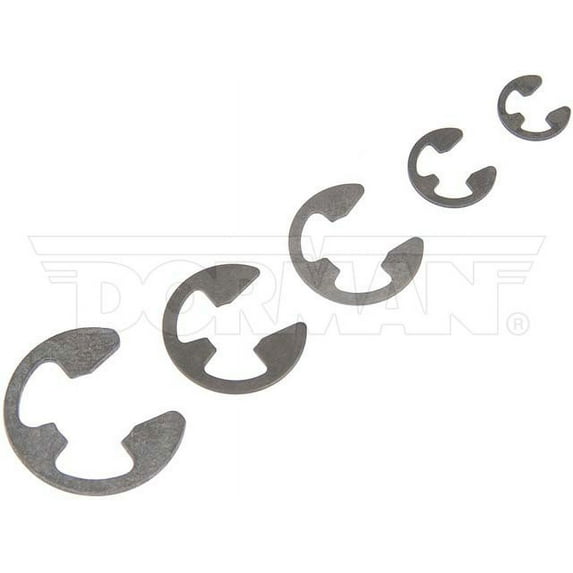 Dorman 784-632 E-Clip Assortment - 3/16 In., 5/32 In., 1/4 In., 5/16 In., 3/8 In.
