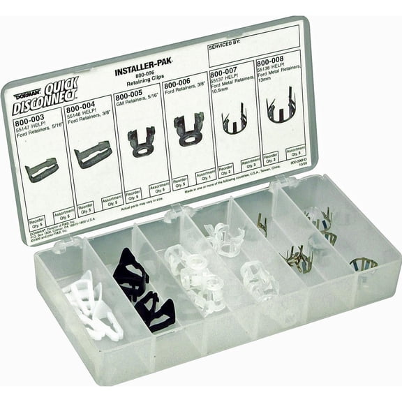 Dorman 800-096 Quick Connector Tech Tray - Retaining Clips - 26 Pieces , Pack of 26