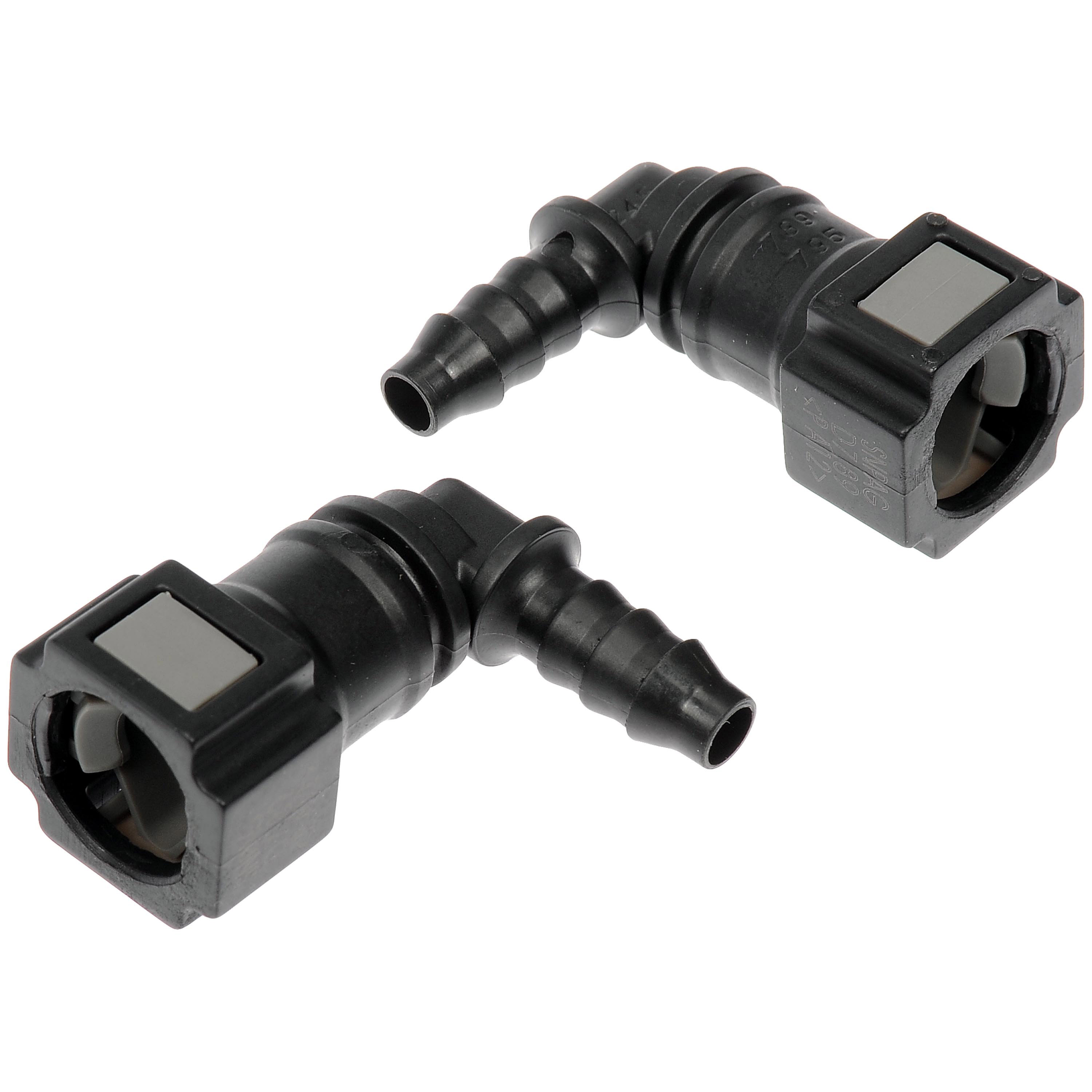 Dorman 800186 Quick Connector 5/16 In.S To 6mm Nylon 90 , Pack of 2