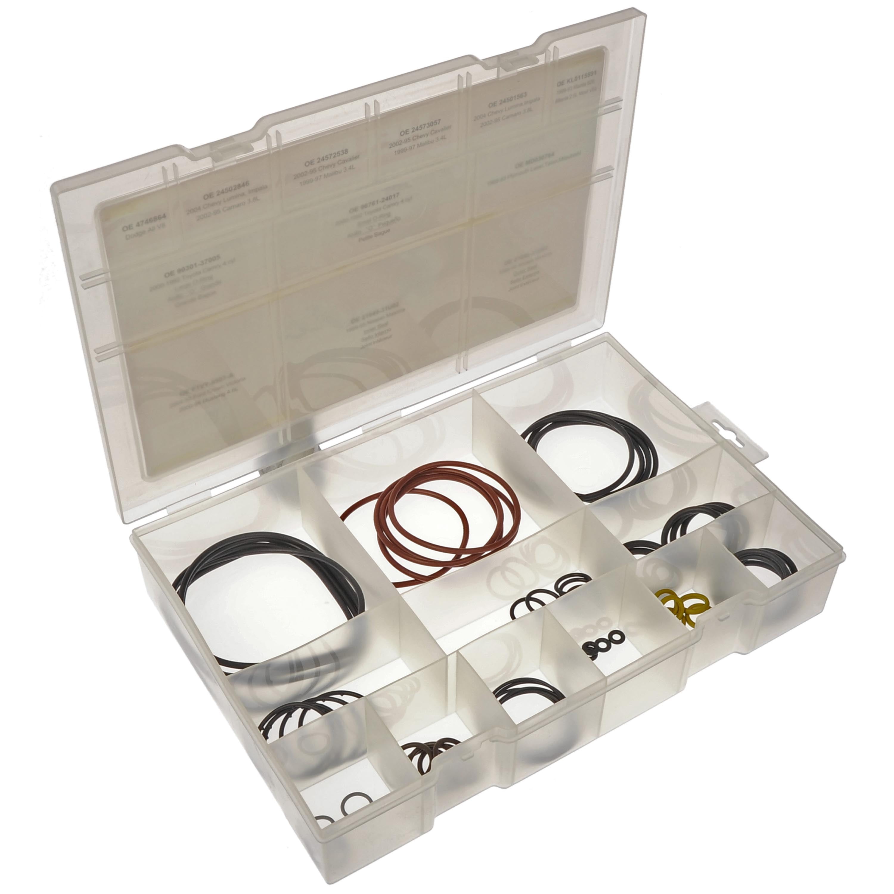 Dorman 80022 O-Ring Assortment Black; Dark Red; Silver; Yellow (Pack of 60)