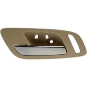 Dorman 81187 Front Driver Side Interior Door Handle for Specific Cadillac Models, Chrome Lever; Beige Housing