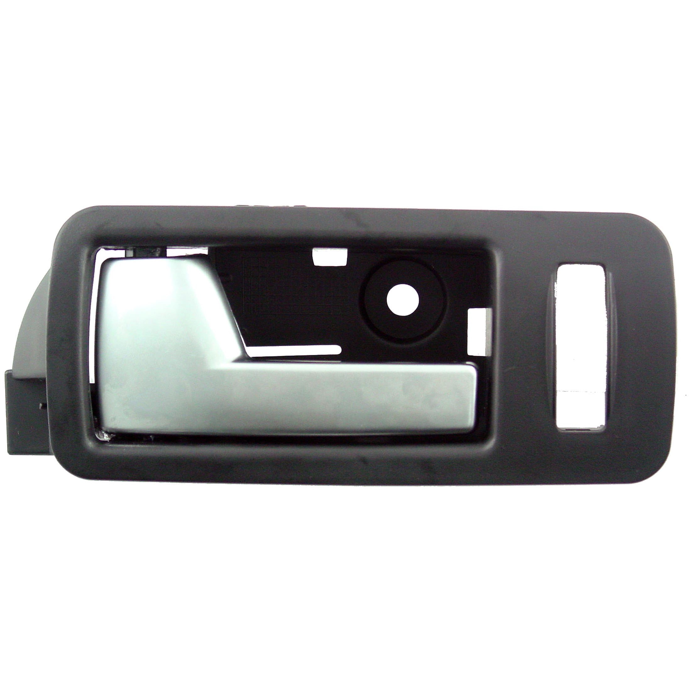 Dorman 81695 Front Driver Side Interior Door Handle for Specific Ford Models, Chrome Lever; Black Housing With Aluminum Trim