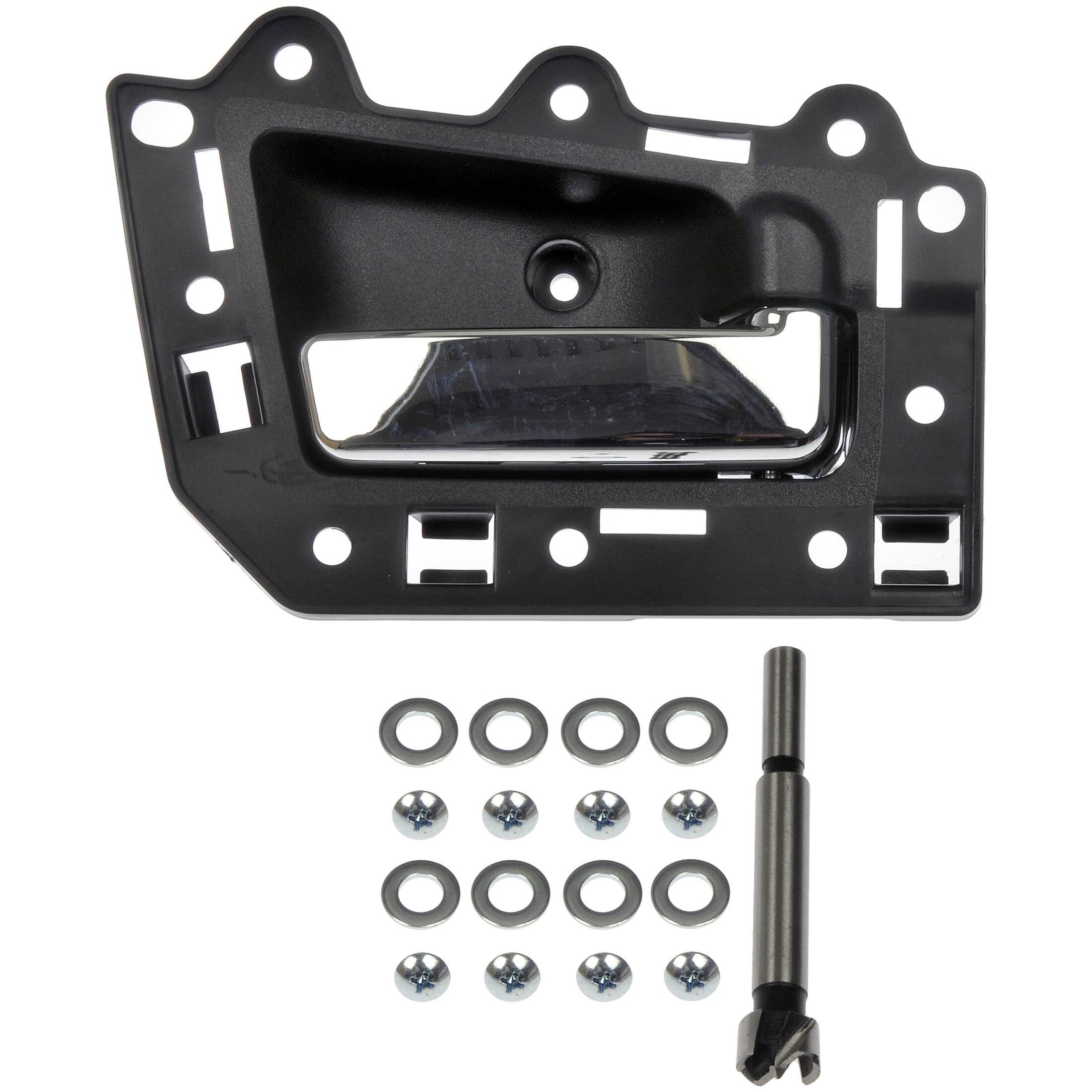 Dorman 82156 Front Passenger Side Interior Door Handle for Specific Jeep Models, Chrome Lever; Black Housing