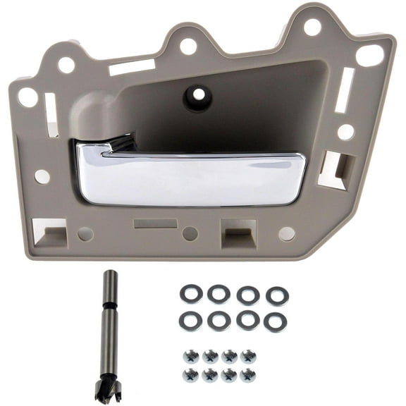 Dorman 82162 Front Driver Side Interior Door Handle for Specific Jeep Models, Chrome Lever; Beige Housing