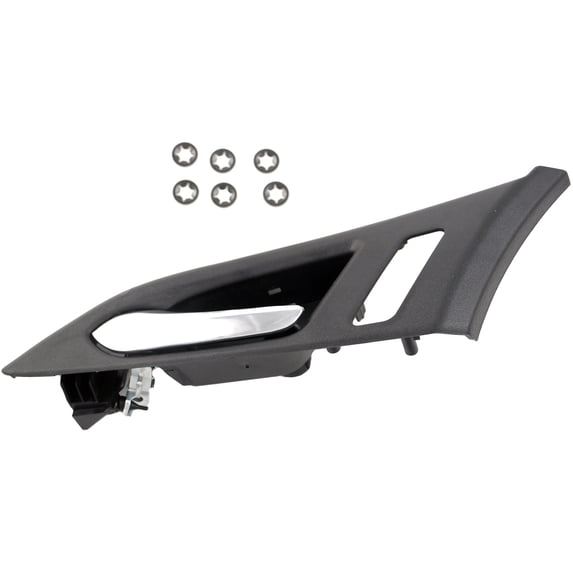 Dorman 82521 Front Driver Side Interior Door Handle for Specific Cadillac Models, Chrome Lever; Black Housing