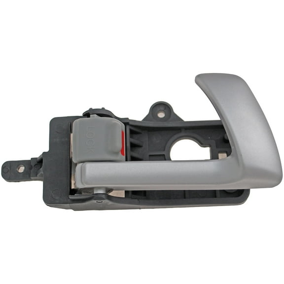 Dorman 83473 Front Passenger Side Interior Door Handle for Specific Hyundai Models, Silver Lever; Gray Knob