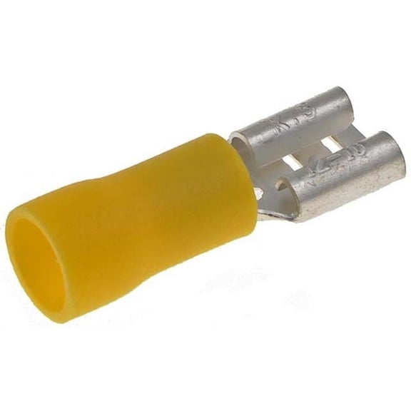 Dorman 85454 12 10 Gauge Female Disconnect - Yellow - 0.250 In.