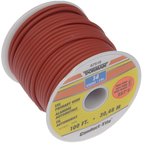 Dorman 87516 SXL Primary Wire 14 Gauge Red - 100 Feet (Pack of 100)