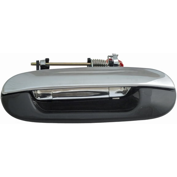 Dorman 88193 Rear Driver Side Exterior Door Handle for Specific Models, Chrome Lever and Smooth Black Housing