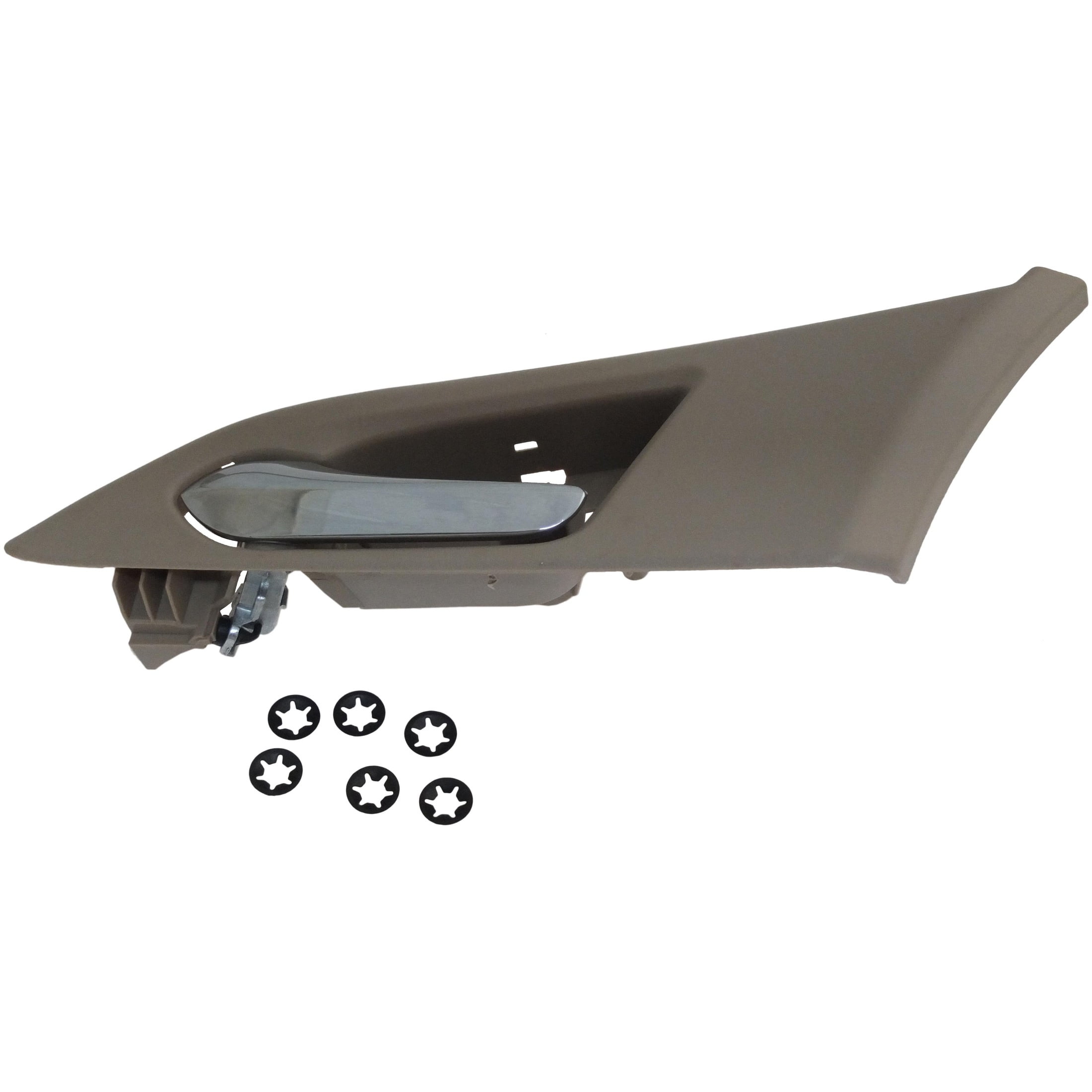 Dorman 88629 Front Driver Side Interior Door Handle for Specific Cadillac Models, Chrome Lever; Beige Housing