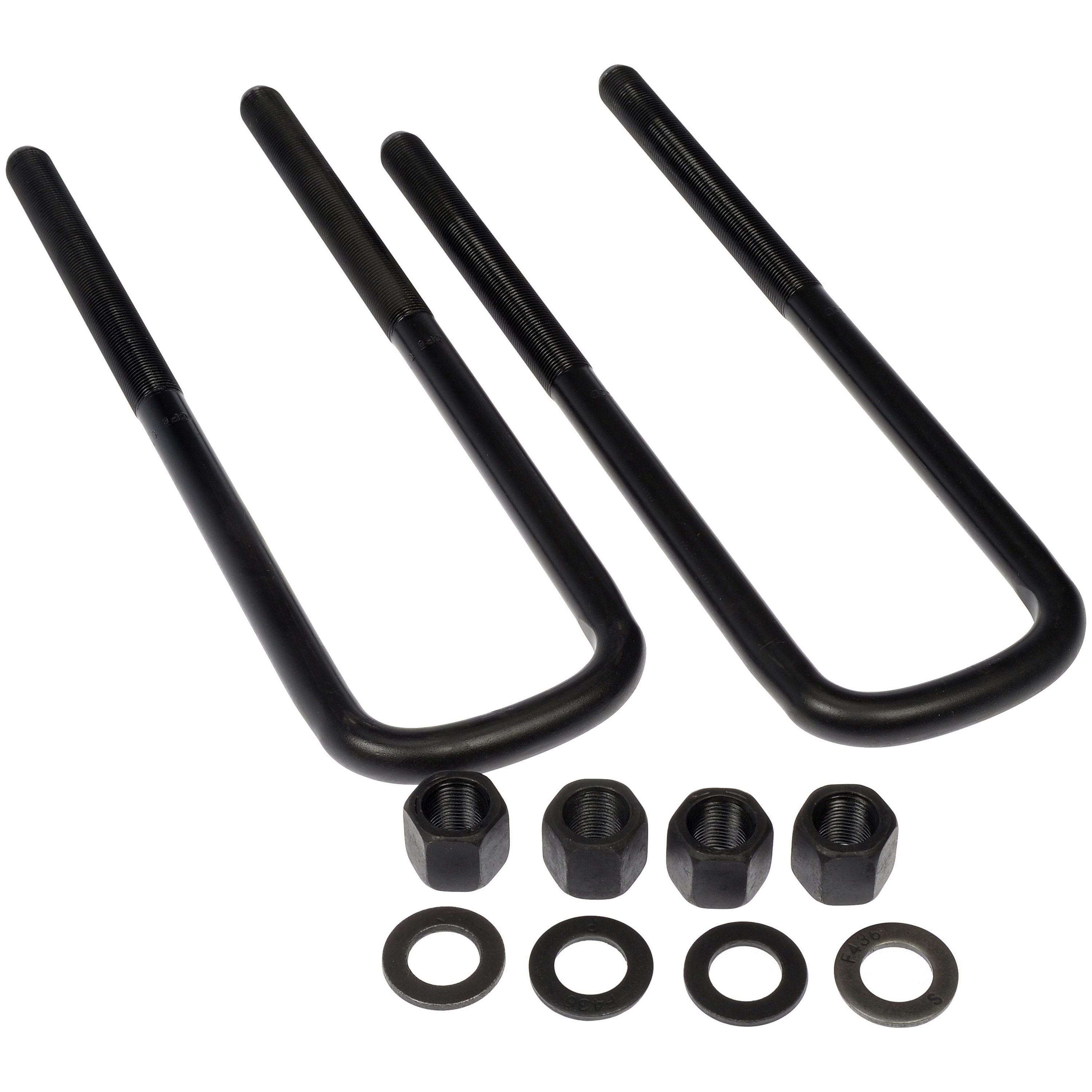 Dorman 929-720 Rear Leaf Spring Axle U-Bolt Kit for Specific Chevrolet / GMC Models, Semi-Gloss Black