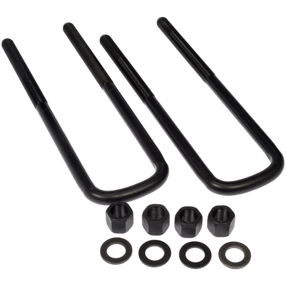 Dorman 929-720 Rear Leaf Spring Axle U-Bolt Kit for Specific Chevrolet / GMC Models, Semi-Gloss Black