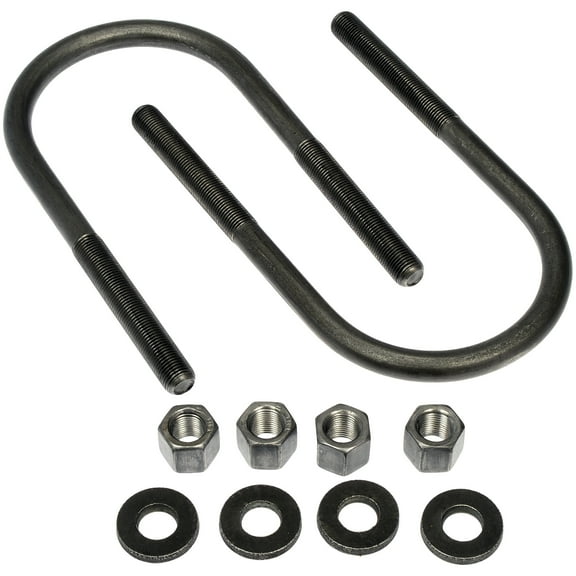 Dorman 929-764 Rear Leaf Spring Axle U-Bolt Kit for Specific Ford / Mazda / Mercury Models, Semi-Gloss Black