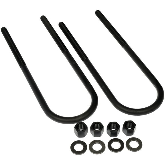 Dorman 929-769 Rear Leaf Spring Axle U-Bolt Kit for Specific Ford Models, Semi-Gloss Black