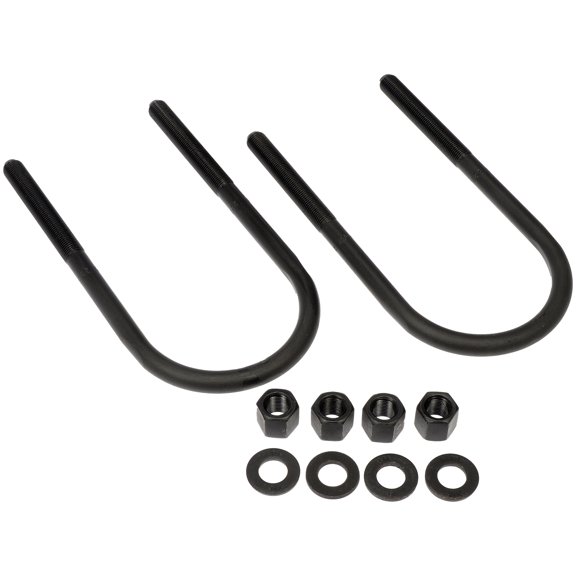 Dorman 929-826 Front Leaf Spring Axle U-Bolt Kit for Specific Jeep Models, Semi-Gloss Black