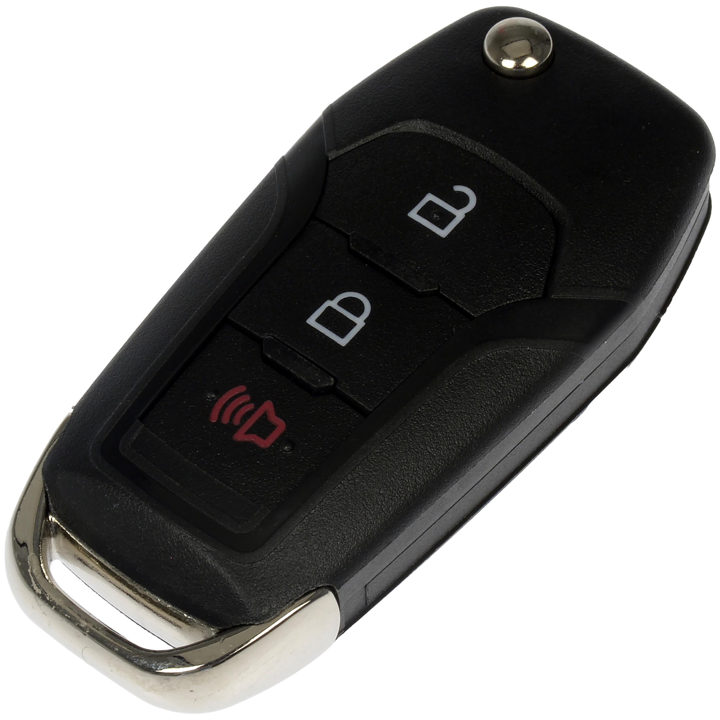 Dorman 95352 Keyless Remote Case Repair Kit for Specific Ford Models, Black; Chrome