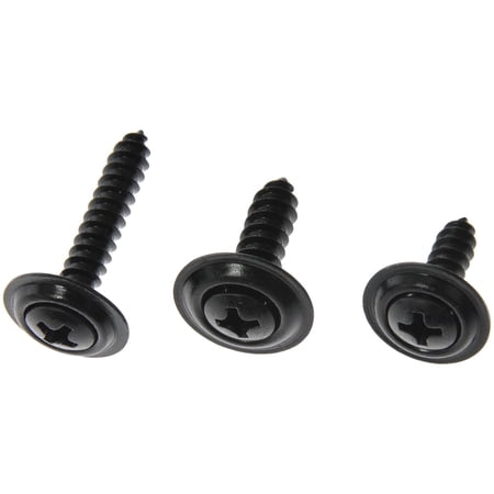 Dorman 961-215D Trim Screw Assortment - Black - No.8, No.10 (Pack of 12)