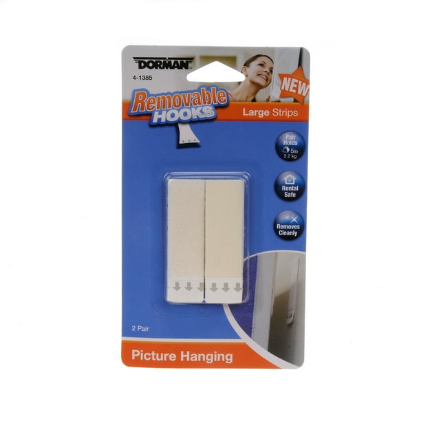 Dorman Products Removable DamageFree Hanging Strips, Large, 2Pack