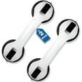 thumbnail image 1 of Dorme Non-Slip Plastic Suction Cups Handle Bathroom Grab Bar, White, 12 inch (2 Pack), 1 of 7