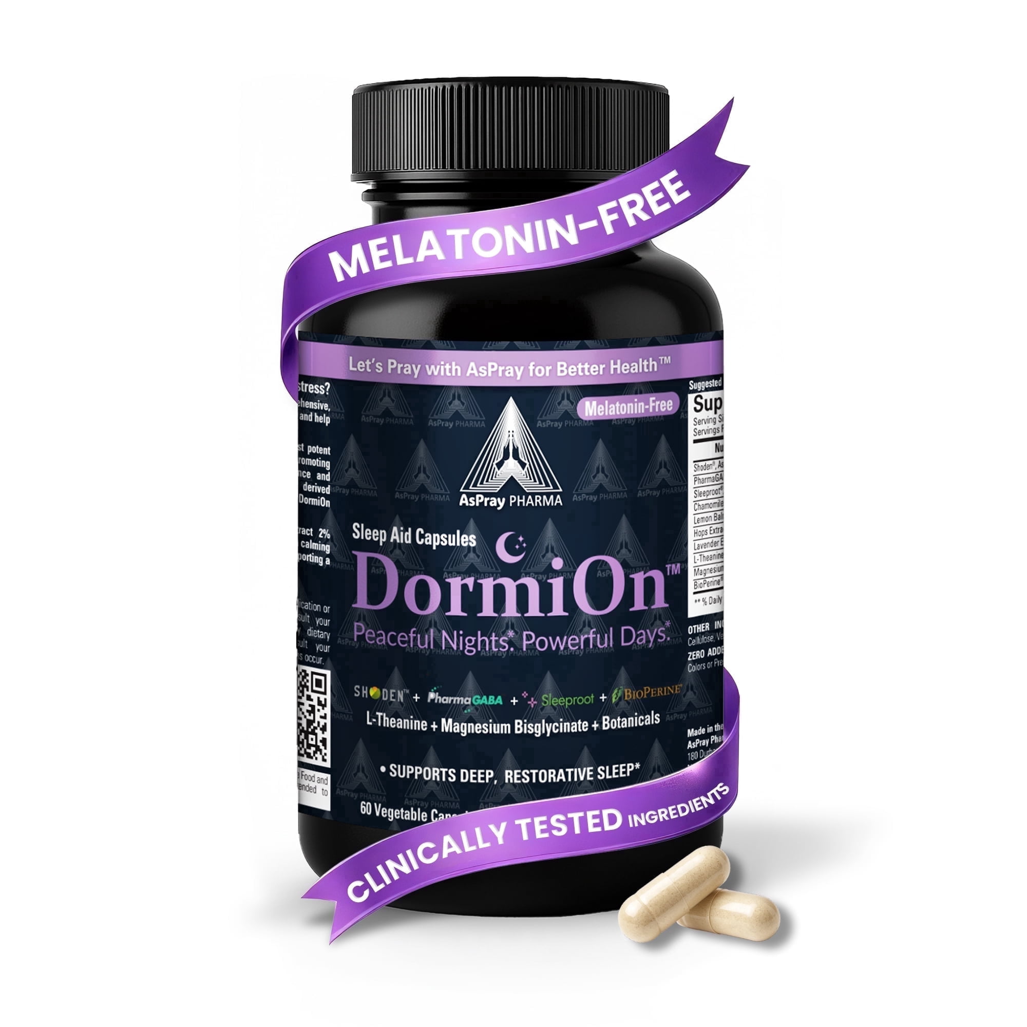 DormiOn™ Melatonin-Free Sleep Aid Capsules, 60 Count