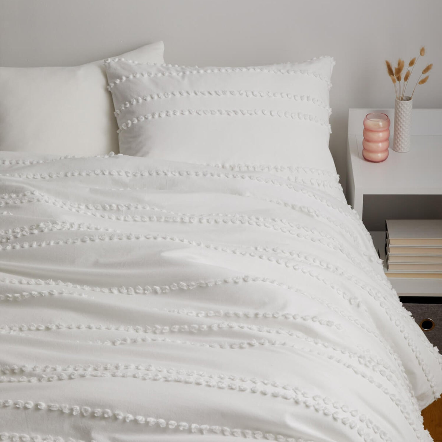 Dormify Comforter & Sham Set in Billie Pom White, Full/Queen ...