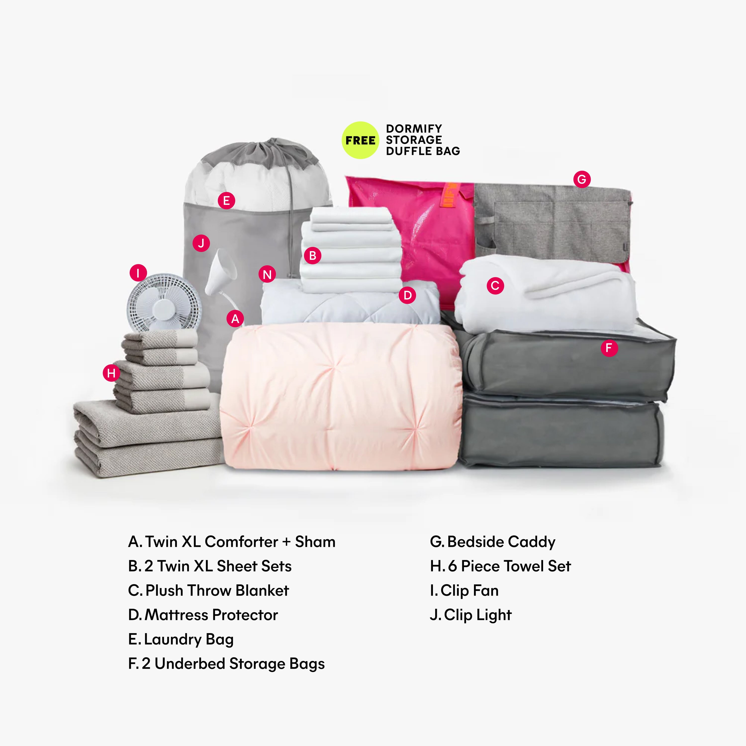 Dormify Core 22-Piece Dorm Bundle, Dorm, Dorm Room Essentials, Dorm ...