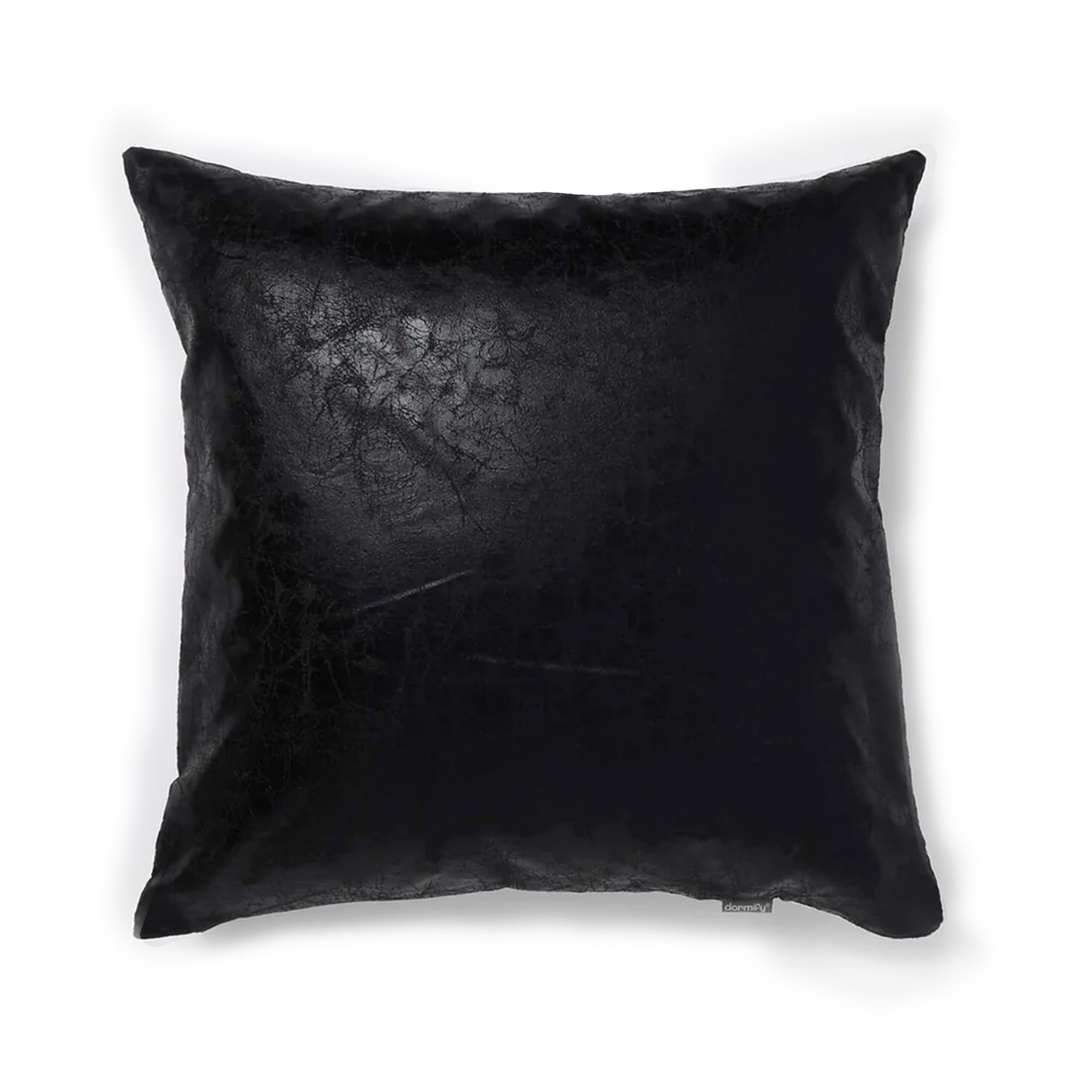 Dormify Decorative Throws Pillows Pillow in Crackle Black Onyx Solid