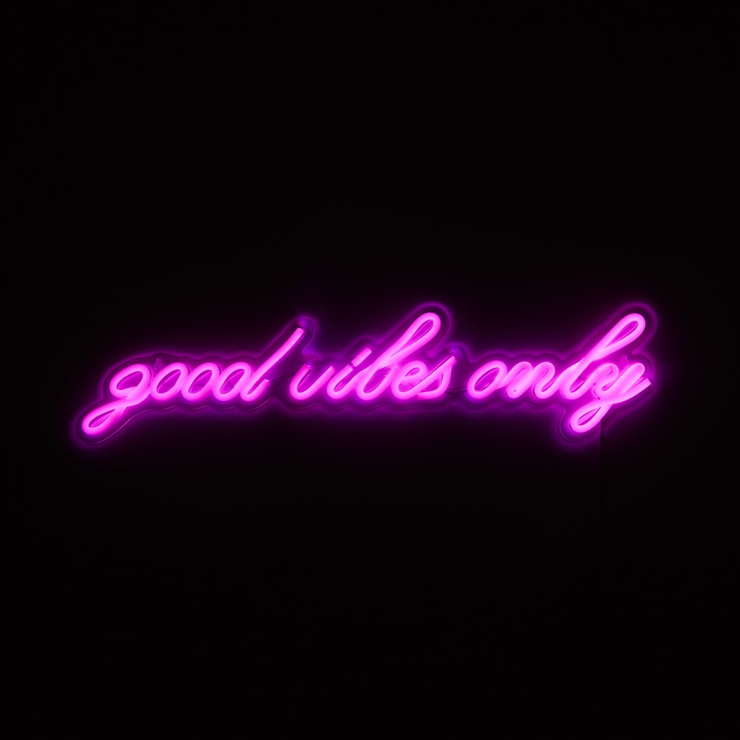 Dormify Good Vibes Only Neon Sign, Hot Pink, Includes 6ft USB
