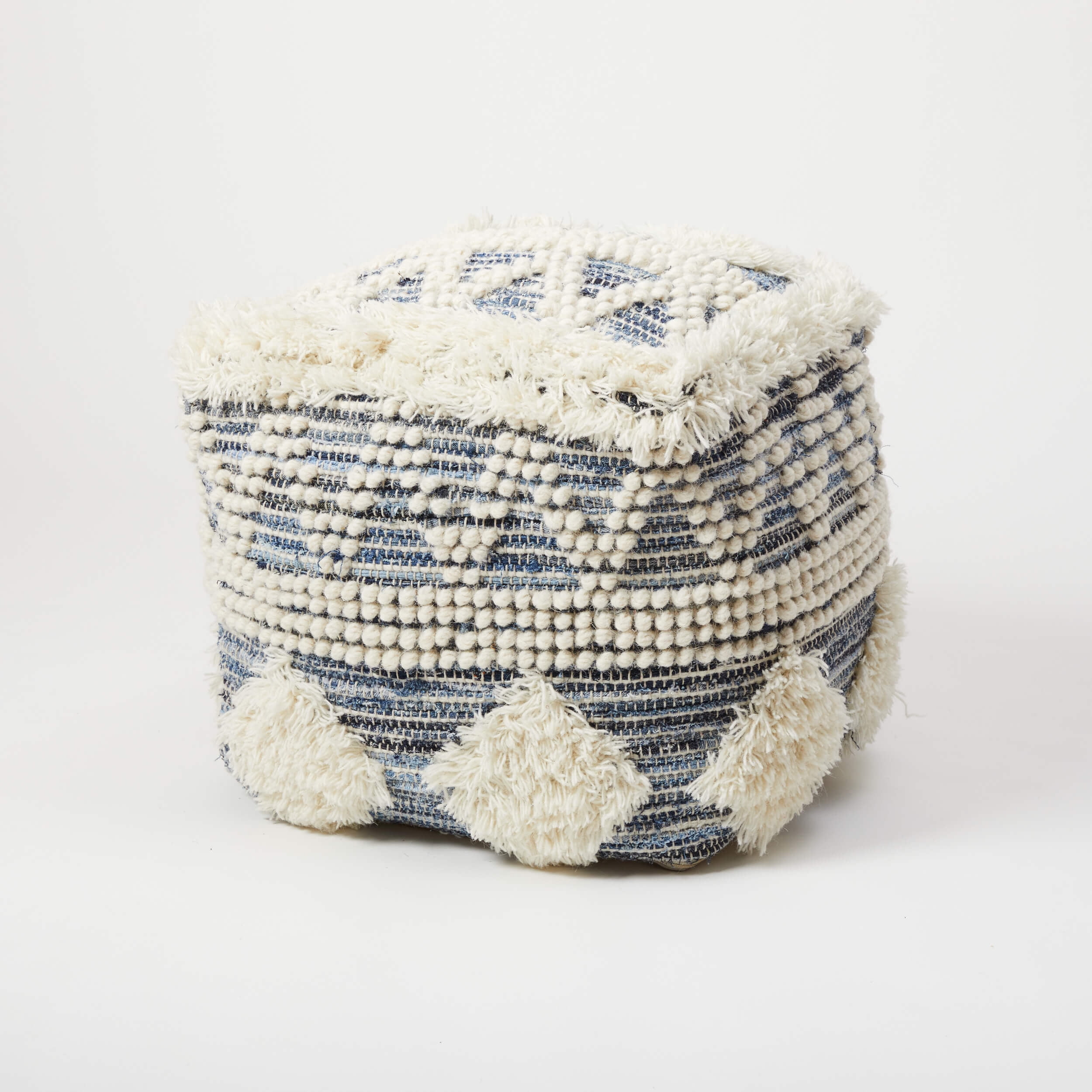 Dormify Handmade Fringe Textured Pouf, Dorm, Dorm Room Essentials, Dorm ...