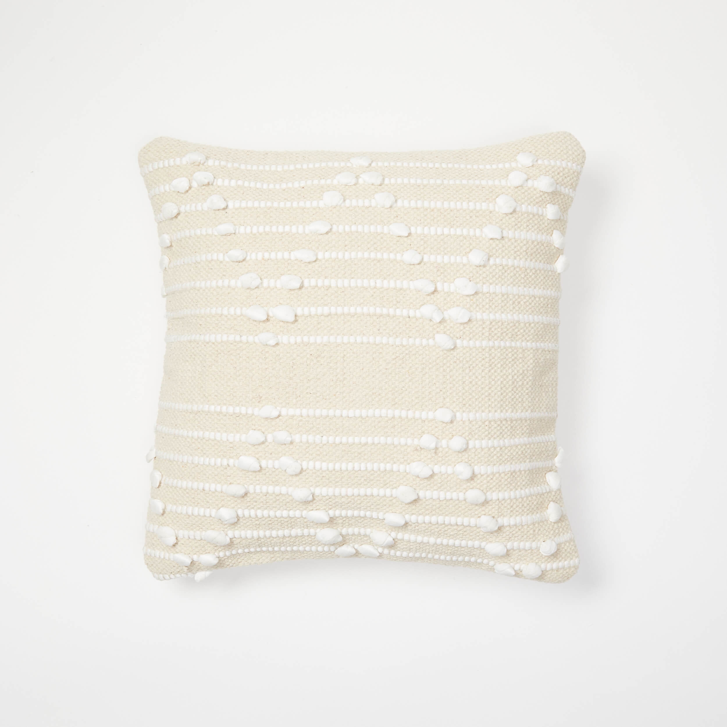 Dormify Handmade PomPom Square Pillow, Light Natural, 20 x 20, Dorm ...