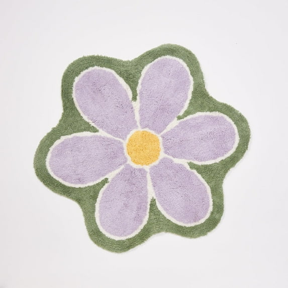 Washable Flower Shaped Accent Rug
