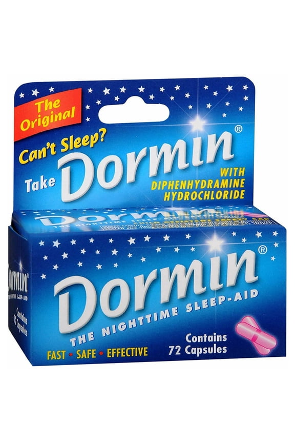 The Night Time Sleep Aid Capsules, Fast, Safe, Effective, 72 Count