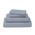 thumbnail image 1 of Dormir Fine Linen 100% Cotton King Sheets Set, 400 Thread Count Sateen, 4 Piece Sheets Set, Color Dark Grey, 1 of 7