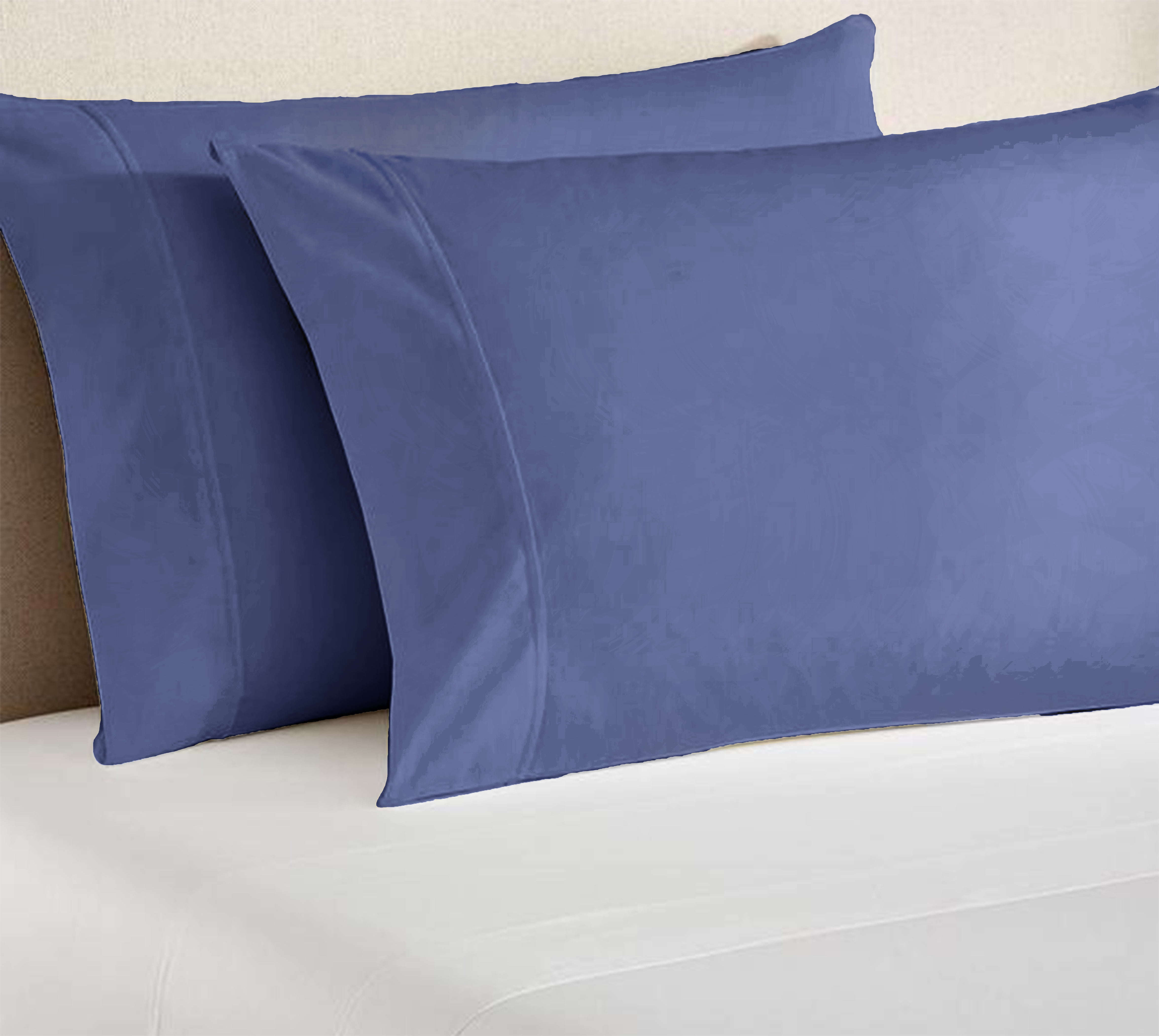 Navy Pillow Cases 4 Pack - Egyptian Cotton 200 Thread Count