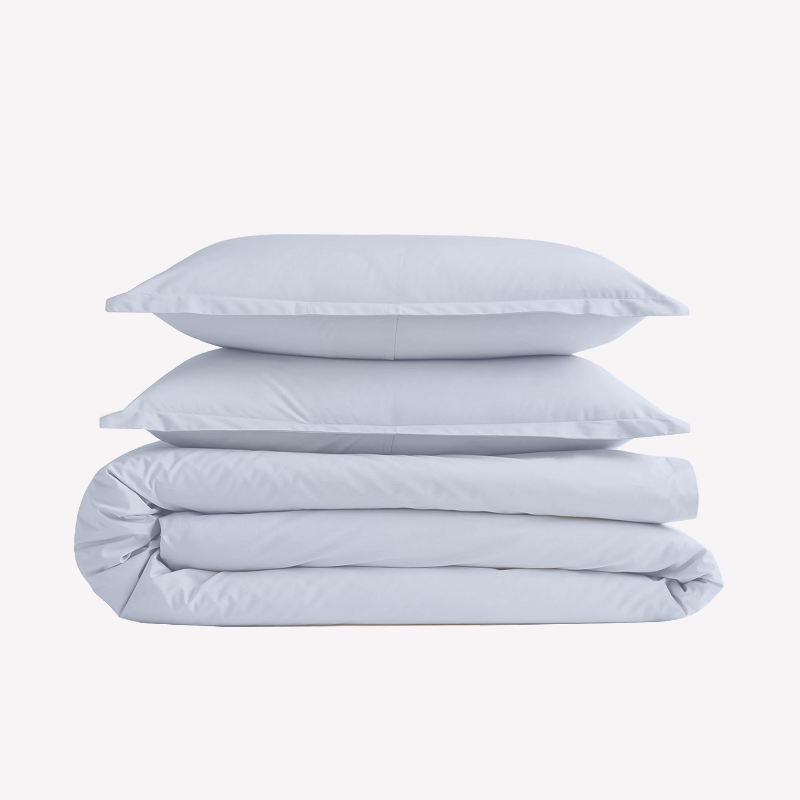 Dormir Light Grey Duvet Covers Queen Cotton 400 Thread Count, Sateen Weave Long Staple 3 Piece