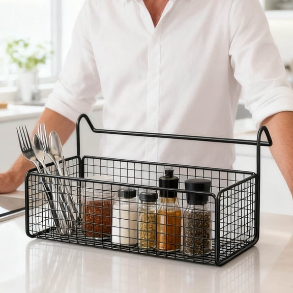 Dormitory Bedside Hanging Organizer Storage Rack With Adjustable Hook For College Student Dorm Space Saving Shelf