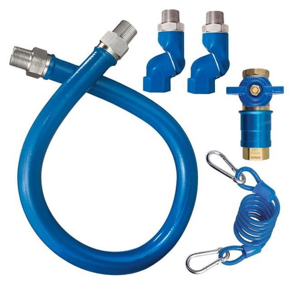 Dormont 1650KITCF2S48 0.5 in. Dia. Safety Quik 2 Swivel Max 48 Blue Hose