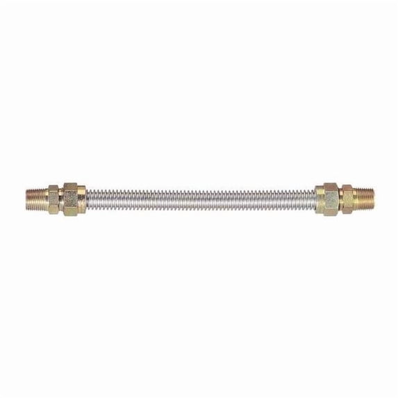 Dormont Gas Connector,1/2" ID x 24" L 30-3132-24