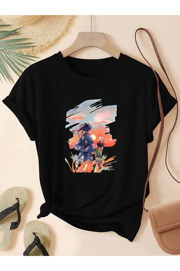 Dororo And Hyakkimaru Anime Samurai Classic Japanese Manga Graphic Unisex T-Shirt.PNG V50998 up to size 5XL