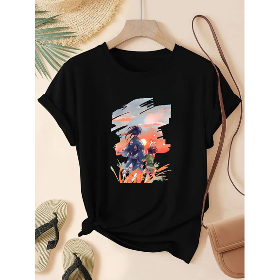 Dororo And Hyakkimaru Anime Samurai Classic Japanese Manga Graphic Unisex T-Shirt.PNG V50998 up to size 5XL